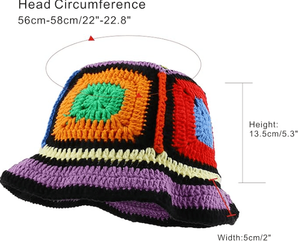 Women's crochet knit bucket hat - Image 2