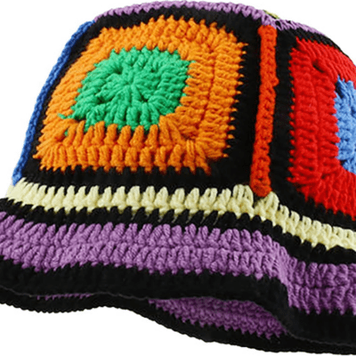 Women's crochet knit bucket hat