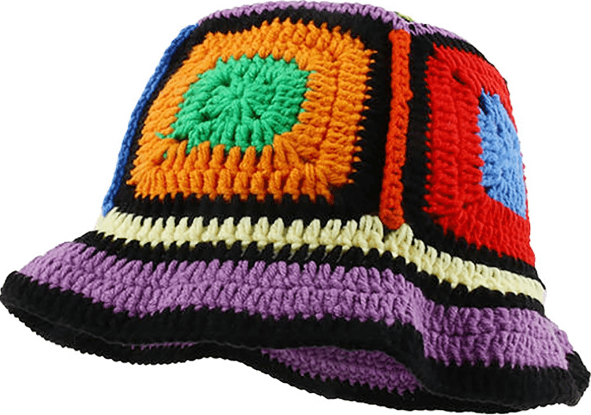 Women's crochet knit bucket hat
