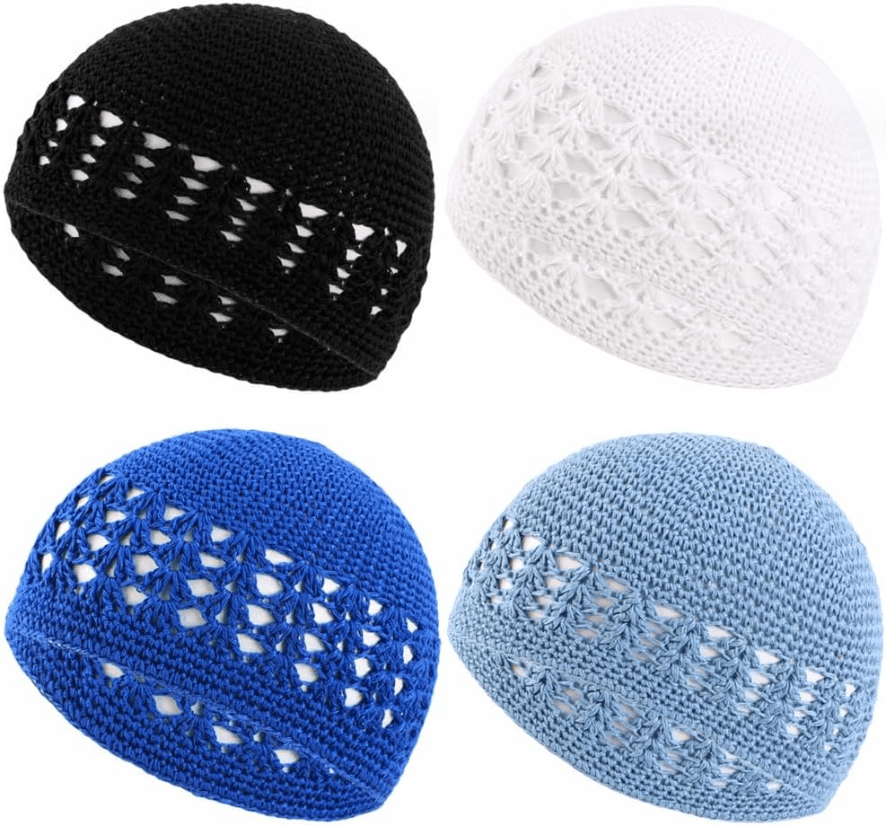 4-piece set of knit hats / beanies