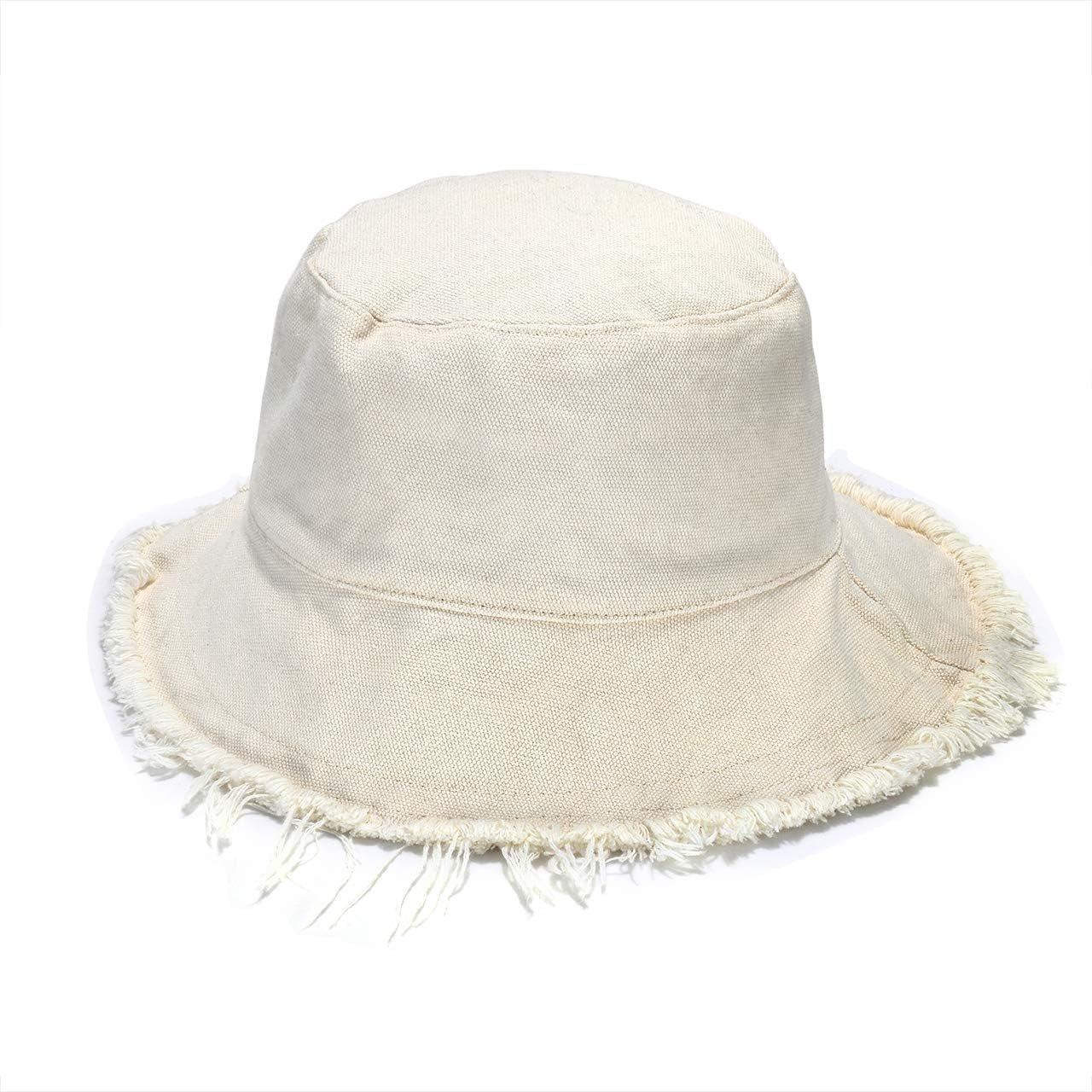 Casual summer wide-brim cotton bucket hat