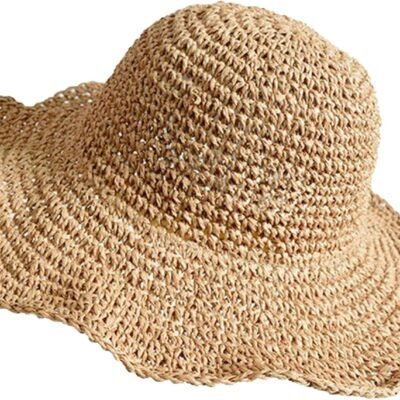 Stylish women's straw beach hat