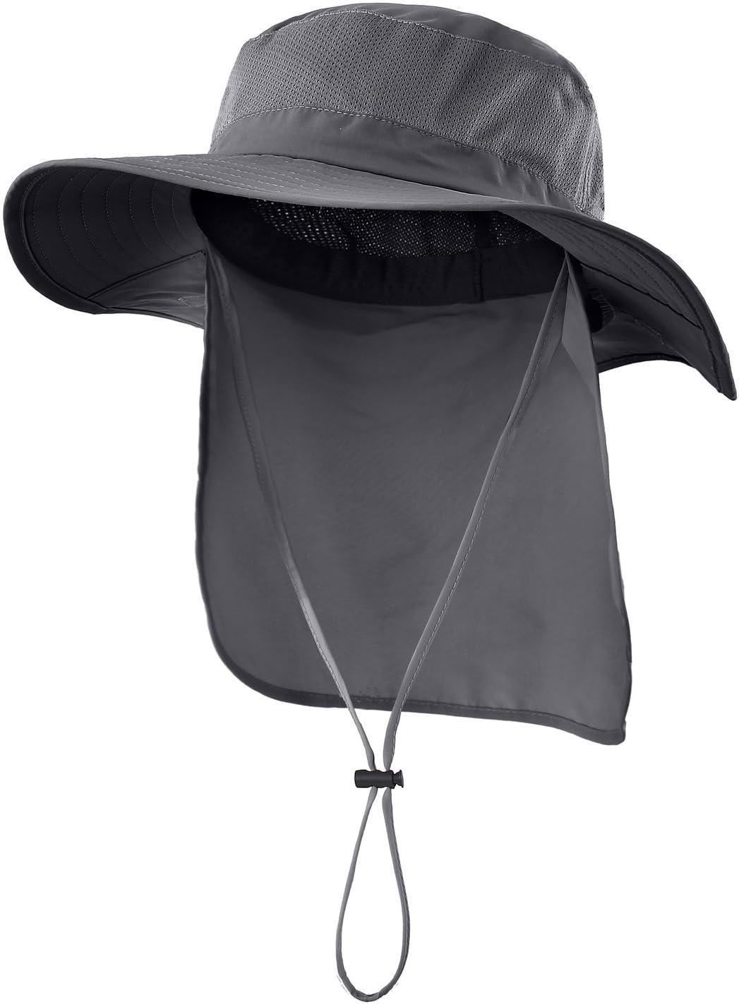 Mesh wide-brim bucket hat