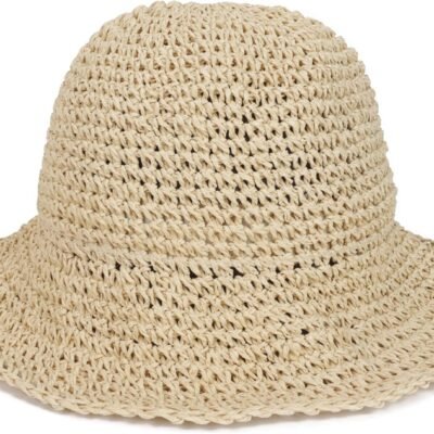 Wide-brim soft packable beach hat