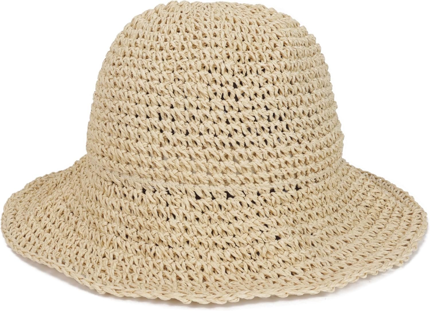 Wide-brim soft packable beach hat