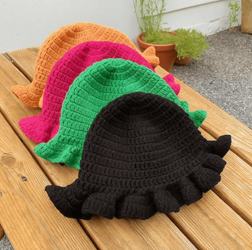 Women's stylish crochet bucket hat - Image 2