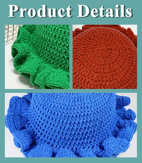 Women's stylish crochet bucket hat - Image 3