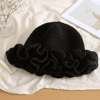 Women's stylish crochet bucket hat