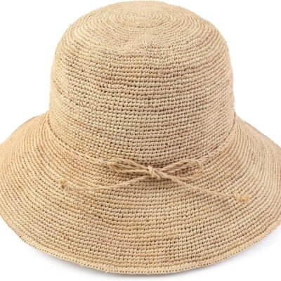 Stylish women's straw bucket hat