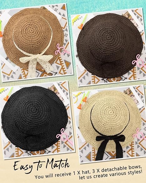 Stylish women's straw beach hat - Image 2